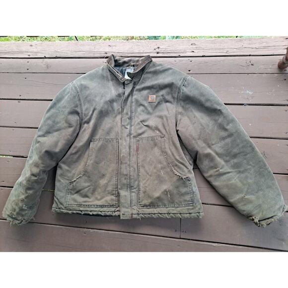 Vintage Carhartt Quilted Trademark Artic Jacket J22 CHT Men’s XL - Picture 1 of 10